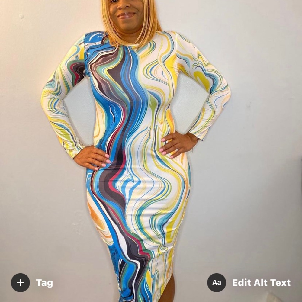 Swirl bodycon dress